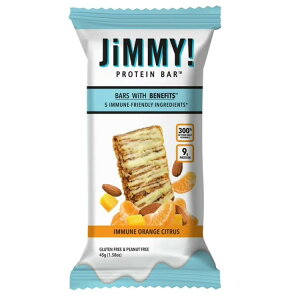 �W�~�[ �C�~���[�� �I�����W�V�g���X �v���e�C���o�[ 12�{�� JiMMY! Immune Orange Citrus Burst Protein Bars, 12 Count �y�����񂹏��i�z