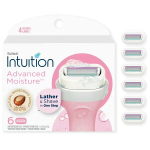 �V�b�N �C���g�D�C�V���� �A�h�o���X�h���C�X�`���[ ���f�B�[�X �֐n 4���n 6�� Schick Intuition Advanced Moisture Women's Razor 4-Blade Refills, 6 Count �y�����񂹏��i�z