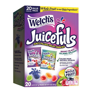 �E�F���` �W���[�V�[�t���Y �x���[�u���X�g���A�C�����h�X�v���b�V�� 22.7g 20���� Welch's Juicefuls Berry Blast & Island Splash.8 oz, 20 Count �y�����񂹏��i�z