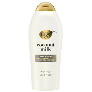 OGX �i���b�V���O�{�R�R�i�b�c�~���N ���C�X�`�����C�W���O �f�C���[�V�����v�[ �����v���e�C���z�� 750ml OGX Nourishing + Coconut Milk Moisturizing Daily Shampoo with Egg White Protein, 25.4 fl oz �y�����񂹏�