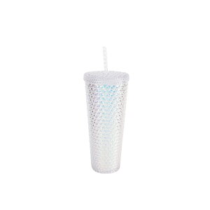 �y�E�H���}�[�g�u�����h�z���C���X�e�C�Y ��d�\���v���X�`�b�N�^���u���[ ��770ml �z���C�g Mainstays 26 oz Plastic Double Wall Textured Tumbler, White Iridescent �y�����񂹏��i�z