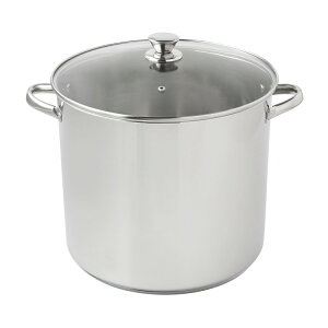 �y�E�H���}�[�g�u�����h�z���C���X�e�C�Y �X�e�����X��^�� �K���X�W�t�� ��19L Mainstays Stainless Steel 20-Quart Stock Pot with Glass Lid �y�����񂹏��i�z