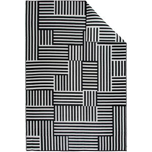 �y�|�C���gUP��1��-11��2���z�y�E�H���}�[�gPB�z���C���X�e�C�Y ���O�p���O �u���b�N�X�g���C�v�� ��213×305cm �u���b�N �z���C�g Mainstays New Block Black and White Stripe Plastic Outdoor Rug, 7'x10' �y�����