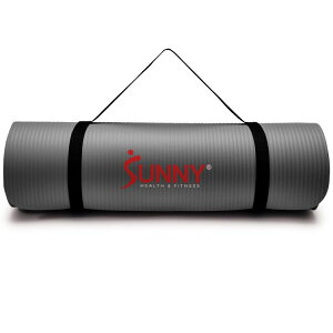 �T�j�[�w���X���t�B�b�g�l�X ����}�b�g ��188×61cm�E������12.7mm �O���[ Sunny Health & Fitness 1/2-Inch Thick Mat, SF-EM03-GY, 74 x 24 Inch, Grey �y�����񂹏��i�z
