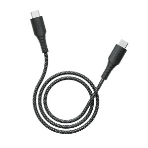 �I�� USB-C to USB-C�P�[�u�� ��1.8m �҂ݍ��� �u���b�N onn 6ft USB-C to USB-C Soft-touch Braided Charging Cable, USB IF Certified, Fast Chargin �y�����񂹏��i�z