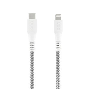 �I�� Lightning to USB-C�҂ݍ��݃P�[�u�� ��1.8m �z���C�g onn 6ft Lightning to USB-C Braided Charging Cable, Fast Charging, MFI Certified, White - �y�����񂹏��i�z