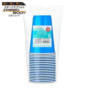 �E�F�C�g�D�[�Z���u���[�g �g���̂ăp�[�e�B�[�J�b�v ��473ml 18�� �u���[ Plastic Disposable Party Cups, Electric Blue, 16 fl oz, 18 Pieces, by Way To Celebrate �y�����񂹏��i�z