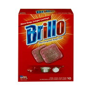 ブリロ オリジナル スチールウール たわしパッド 10枚入 Brillo Original Steel Wool Scouring Pad, 10 C…