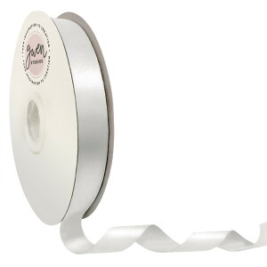 �O�E�F���X�^�W�I �z���C�g �ЖʃT�e�����{�� ��2.2cm��×��91.4m White Single Faced Satin Ribbon, 7/8inch x 100 Yards by Gwen Studios �y�����񂹏��i�z