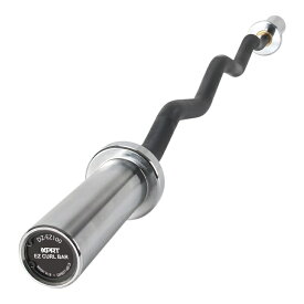 エキスパートフィットネス オリンピック用EZカールバーベル 約122cm 耐荷重約181kg XPRT Fitness 48'' Olympic EZ Curl Barbell Bar Weightlifting Rated 400lbs 【お取り寄せ商品】