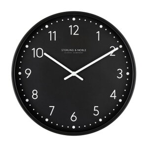 �y�E�H���}�[�g�u�����h�z���C���X�e�C�Y ��39cm �u���b�N ���E���h �A�i���O�Ǌ|���N���b�N Mainstays 15.5inch Black Round Indoor Analog Wall Clock �y�����񂹏��i�z