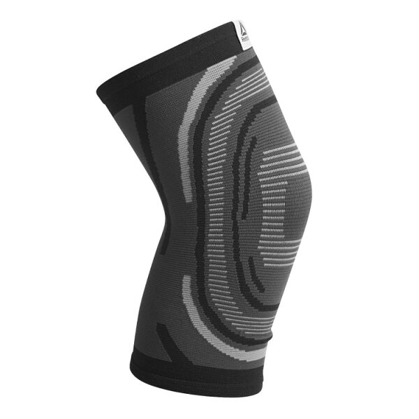 リーボック デルタ スピードウィック ニット膝サポーター S・M／L・XL ブラック 4方向ストレッチ Reebok Delta Speedwick Knit Knee Support S/M L/XL Black 4-Way Stretch 【お取り寄せ商品】