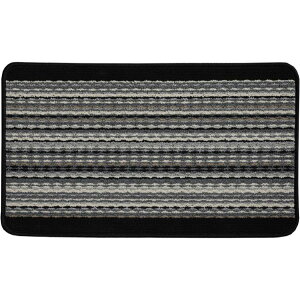 �y�E�H���}�[�g�u�����h�z���C���X�e�C�Y �X�g���C�v���O �u���b�N ��44×76cm Mainstays Apollo Striped Indoor Polypropylene Area Rug, Black, 17.4inch x 30inch �y�����񂹏��i�z