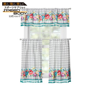 �y�E�H���}�[�g�u�����h�z�p�C�I�j�A�E�[�}�� �J�[�e���Z�b�g 3�_ ��152×36cm The Pioneer Woman Sweet Romance 3 Piece Tier Set Multi, Recycled Polyester BCI Cotton �y�����񂹏��i�z