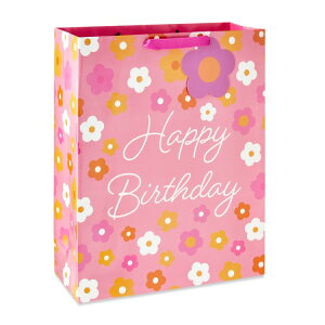 �y�|�C���gUP��1��-11��2���z�y�E�H���}�[�gPB�z�E�F�C�g�D�Z���u���[�g �M�t�g�o�b�O ��30×38cm �t�����[ �o�[�X�f�[ �}���`�J���[ Large Multicolor Flower Happy Birthday Gift Bag, 12inch x 15inch, by Way To Cele