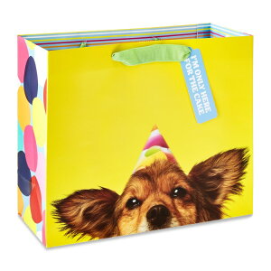 �y�E�H���}�[�g�u�����h�z�E�F�C�g�D�Z���u���[�g �M�t�g�o�b�O ��30×25cm �p�[�e�B�[�p�b�v �C�G���[ Party Pup Yellow Paper Gift Bag, 12inch x 10inch, by Way To Celebrate �y�����񂹏��i�z