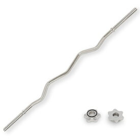 サニーヘルス＆フィットネス ねじ式EZカール クロームバー 約119cm Sunny Health & Fitness 47 Inch Threaded EZ Curl Chrome Bar - SF-SB03-47 【お取り寄せ商品】