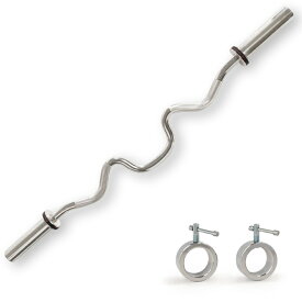 サニーヘルス＆フィットネス スーパーオリンピック カールバーベル 約122cm Sunny Health & Fitness 48” Super Curl Olympic Barbell Bar - SF-OB03-48 【お取り寄せ商品】