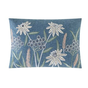 �y�E�H���}�[�g�u�����h�z���C���X�e�C�Y �{�^�j�J���h�J �f�R�N�b�V���� ��36×51cm Mainstays Chambray Embroidered Botanical Decorative Throw Pillow For Adults, 14 x 20 �y�����񂹏��i�z