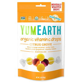 【最大1200円OFFクーポン】ビタミンCドロップス 93.5g Yum Earth ヤムアース キャンディー おやつ こども 個包装 YumEarth organic drops citrus grove vitamine c 3.3 oz