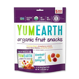【最大1200円OFFクーポン】YumEarth オーガニックフルーツスナック 5袋個包装 USDA ピーナッツフリー ナッツフリー グルテンフリーYumEarth Organic Fruit Snacks 5 snack packs