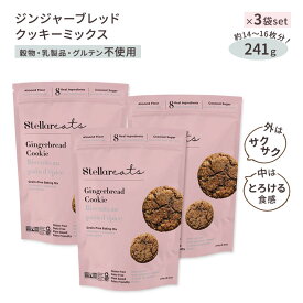 ［3袋セット］ステラーイーツ ジンジャーブレッド クッキーミックス 各241g (8.5oz) Stellar Eats Gingerbread Cookie Mix お菓子 おやつ アメリカ