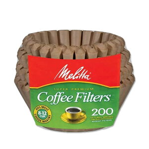 メリタ コーヒーフィルター バスケット型 ナチュラルブラウン 200枚入り 8〜12カップ用 Melitta Basket Coffee Filters Natural Brown [海外直送] アメリカ版 米国