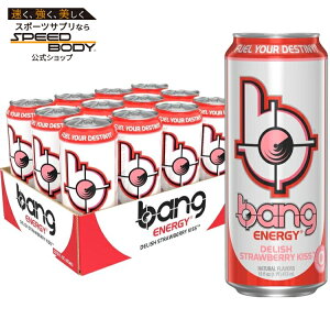�o���O�G�i�W�[ �f���V���X�X�g���x���[�L�X �V���K�[�t���[ �G�i�W�[�h�����N 473ml 12�{ Bang Energy Delish Strawberry Kiss Sugar-Free Energy Drink 16-Ounce Pack of 12 �y�����񂹏��i�z