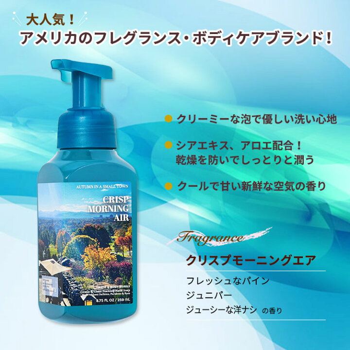 楽天市場】バス&ボディワークス クリスプモーニングエア ハンドソープ 