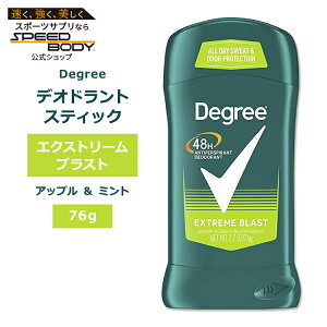 �f�B�O���[ �I���W�i���v���e�N�V���� �f�I�h�����g�X�e�B�b�N �G�N�X�g���[���u���X�g 76g (2.7oz) �A�b�v��&�~���g�̍��� Degree Men Extreme Blast Original Protection Antiperspirant Deodorant Stick �����Y
