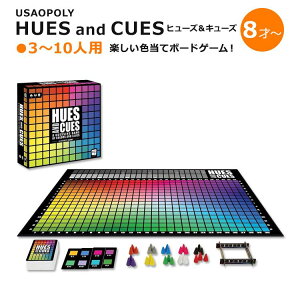�q���[�Y�A���h�L���[�Y 3�`10�l�p �N�₩�ȐF���ăQ�[�� USAOPOLY Hues and Cues 8�� 8�� �e�[�u���g�b�v�Q�[�� �p�[�e�B�[�Q�[�� �����ɗV�ׂ� �{�h�Q �F�ʁy�����񂹏��i�z�y���킹�Ĕ�������