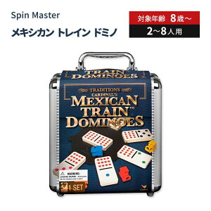 Spin Master ���L�V�J�� �g���C�� �h�~�m �Z�b�g Spin Master Mexican Train Dominoes Set �^�C���{�[�h�Q�[�� �A���~�L�����[�P�[�X����y�����񂹏��i�z�y���킹�Ĕ��������z