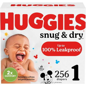 �n�M�[�Y ���ނ� �X�i�b�O&�h���C �T�C�Y1 �i3.5-6.5kg�p�j64��×4�p�b�N Huggies Size 1 Diapers, Snug & Dry Newborn Diapers�y�����񂹏��i�z�y���킹�Ĕ��������z