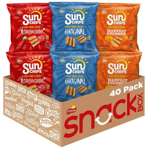 �T���`�b�v�X �}���`�O���C���X�i�b�N�A�o���G�e�B�p�b�N 40���� SunChips Multigrain Snacks, Variety Pack�y�����񂹏��i�z�y���킹�Ĕ��������z