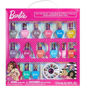�^�E�����[�K�[�� �o�[�r�[ ���[�r�[ �q���p �����l�C���|���b�V��18�_�Z�b�g Barbie Movie 18 Piece Set Kids Water-Based Nail Polish Activity Makeup Set �y�����񂹏��i�z�y���킹�Ĕ��������z