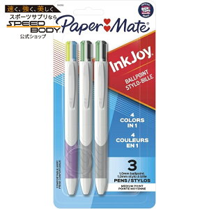 �y�[�p�[���C�g �C���N�W���C�N�A�g�����g���N�^�u���{�[���y�� 4�F�y��3�{���� Paper Mate InkJoy Quatro Retractable Ballpoint Pens, Medium Point, Assorted Colors, 3 Pack�y�����񂹏��i�z�y���킹�Ĕ�������