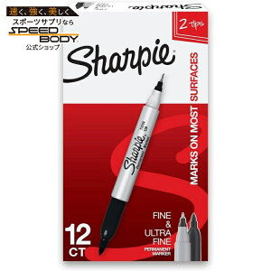�V���[�s�[ �c�C���`�b�v �����}�[�J�[ �׎��Ƌɍ׎� �� 12 �{ SHARPIE Twin Tip Permanent Markers Fine and Ultra Fine Black 12 Count �y�����񂹏��i�z�y���킹�Ĕ��������z