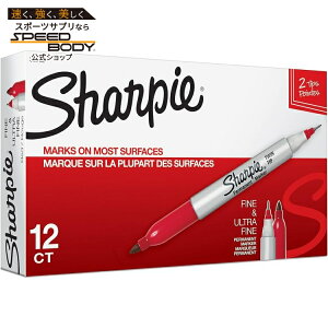 �V���[�s�[ �c�C���`�b�v �����}�[�J�[ �׎��Ƌɍ׎� �� 12 �{ SHARPIE Twin Tip Permanent Markers Fine and Ultra Fine Red 12 Count �y�����񂹏��i�z�y���킹�Ĕ��������z