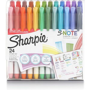 �V���[�s�[ S�m�[�g�N���G�C�e�B�u�}�[�J�[ �p�X�e���n�C���C�^�[ 24�F���� SHARPIE S-Note Creative Markers, Pastel Highlighters, Chisel Tip, 24 Count�y�����񂹏��i�z�y���킹�Ĕ��������z