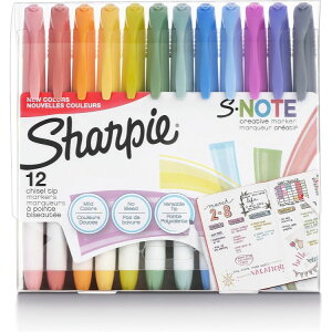 �V���[�s�[ S�m�[�g �p�X�e���n�C���C�^�[ �`�Y�� 12�{���� SHARPIE S-Note Creative Markers, Pastel Highlighters, Art Marker Set, Chisel Tip, 12 Count�y�����񂹏��i�z�y���킹�Ĕ��������z