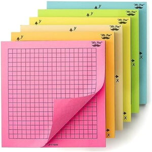 Mr.�y�� �O���t�p���t� 50��×6�Z�b�g �u���C�g�J���[ Mr. Pen- Graph Paper Sticky Notes, 6 Pads, 3x3 Inch Bright Colors�y�����񂹏��i�z�y���킹�Ĕ��������z