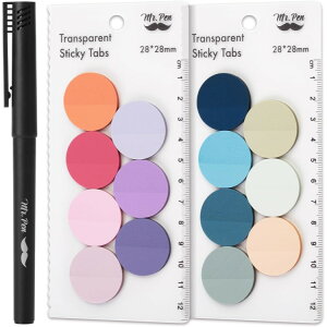 Mr.�y�� �ی^�������t� 560�� �p�X�e���J���[ Mr. Pen- Transparent Sticky Notes, 560 Pcs, Pastel Colors, Round Translucent Sticky Notes�y�����񂹏��i�z�y���킹�Ĕ��������z