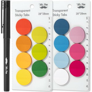 Mr.�y�� �ی^�������t� 560�� �~�b�h�Z���`�����[���_�� Mr. Pen- Transparent Sticky Notes, 560 Pcs, Mid Century Modern, Round Translucent Sticky Notes�y�����񂹏��i�z�y���킹�Ĕ��������z