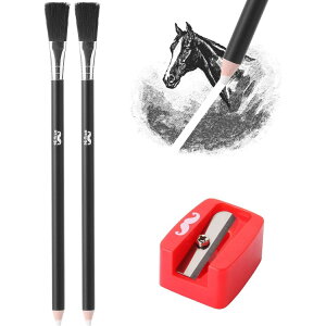 Mr.�y�� �u���V�t�������S�� ���M3�{�Z�b�g + ���M���1�� Mr. Pen- Eraser Pencil with Brush, 3 pcs, 2 Eraser Pencils with Brush and 1 Sharpener�y�����񂹏��i�z�y���킹�Ĕ��������z