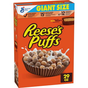 ���[�V�[�Y�p�t �`���R���[�g�s�[�i�b�c�o�^�[�V���A�� ����T�C�Y REESE�fS PUFFS Chocolatey Peanut Butter Cereal, Kid Breakfast Cereal, Giant Size, 29 oz �y�����񂹏��i�z�y���킹�Ĕ��������z