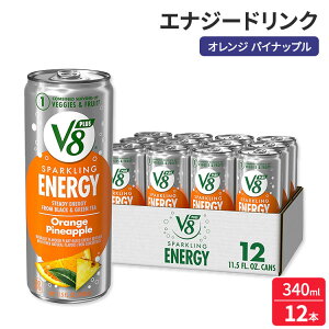V8 +SPARKLING ENERGY �I�����W �p�C�i�b�v�� �W���[�X �G�i�W�[�h�����N 340ml (11.5 fl oz) 12�{���� Orange Pineapple Juice Energy Drink, (Pack of 12) �y�����񂹏��i�z�y���킹�Ĕ��������z