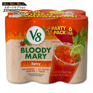 V8 �u���b�f�B �}���[ �X�p�C�V�[ �~�b�N�X Bloody Mary Spicy Mix, ��236ml 8fl oz Can (Pack of 6) �y�����񂹏��i�z�y���킹�Ĕ��������z