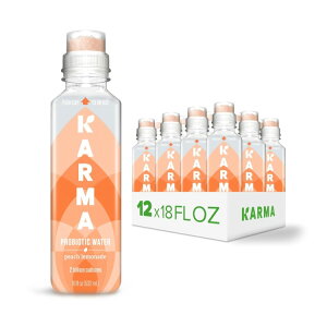 �J���} �v���o�C�I�e�B�N�X �E�H�[�^�[ 12 �p�b�N �s�[�`�����l�[�h Karma Probiotic Water - 12 Pack, Peach Lemonade �y�����񂹏��i�z�y���킹�Ĕ��������z