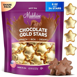 �}�f���[�� �`���R���[�g �S�[���h�X�^�[ 227g Madelaine Chocolate Gold Stars 8oz �y�����񂹏��i�z