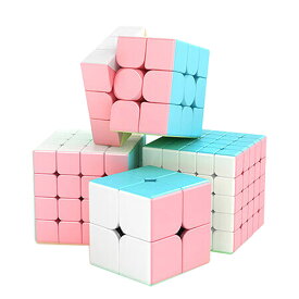 マカロン 4個セット マジックキューブ 公式版 2×2、3×3、4×4、5×5 魔方 プロ向け 回転スムーズ 安定感 知育玩具 Magic Cube 子供 ギフト クリスマス プレゼント
